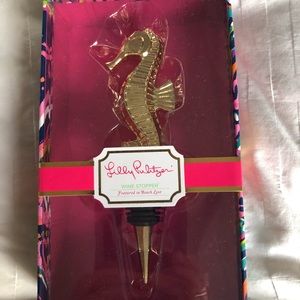 LILLY PULITZER WINE STOP GOLD SEAHORSE “